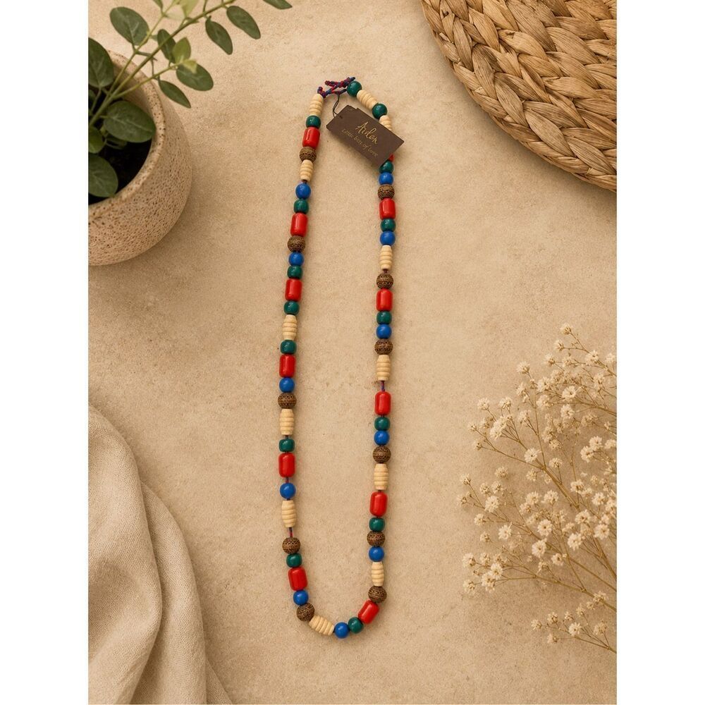 Boho Artisan Beaded Necklace